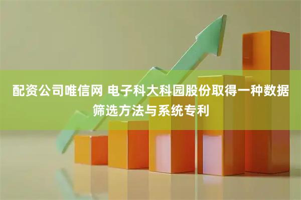 配资公司唯信网 电子科大科园股份取得一种数据筛选方法与系统专利