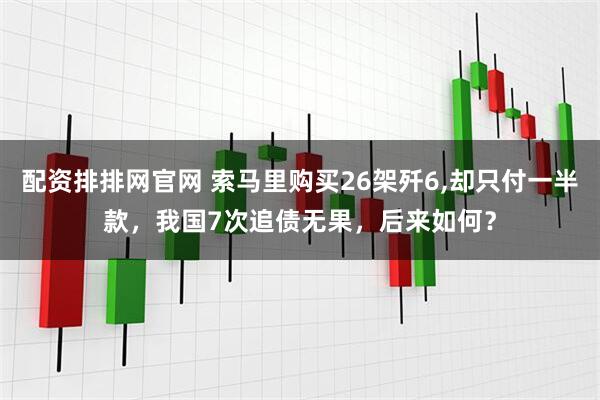 配资排排网官网 索马里购买26架歼6,却只付一半款，我国7次追债无果，后来如何？